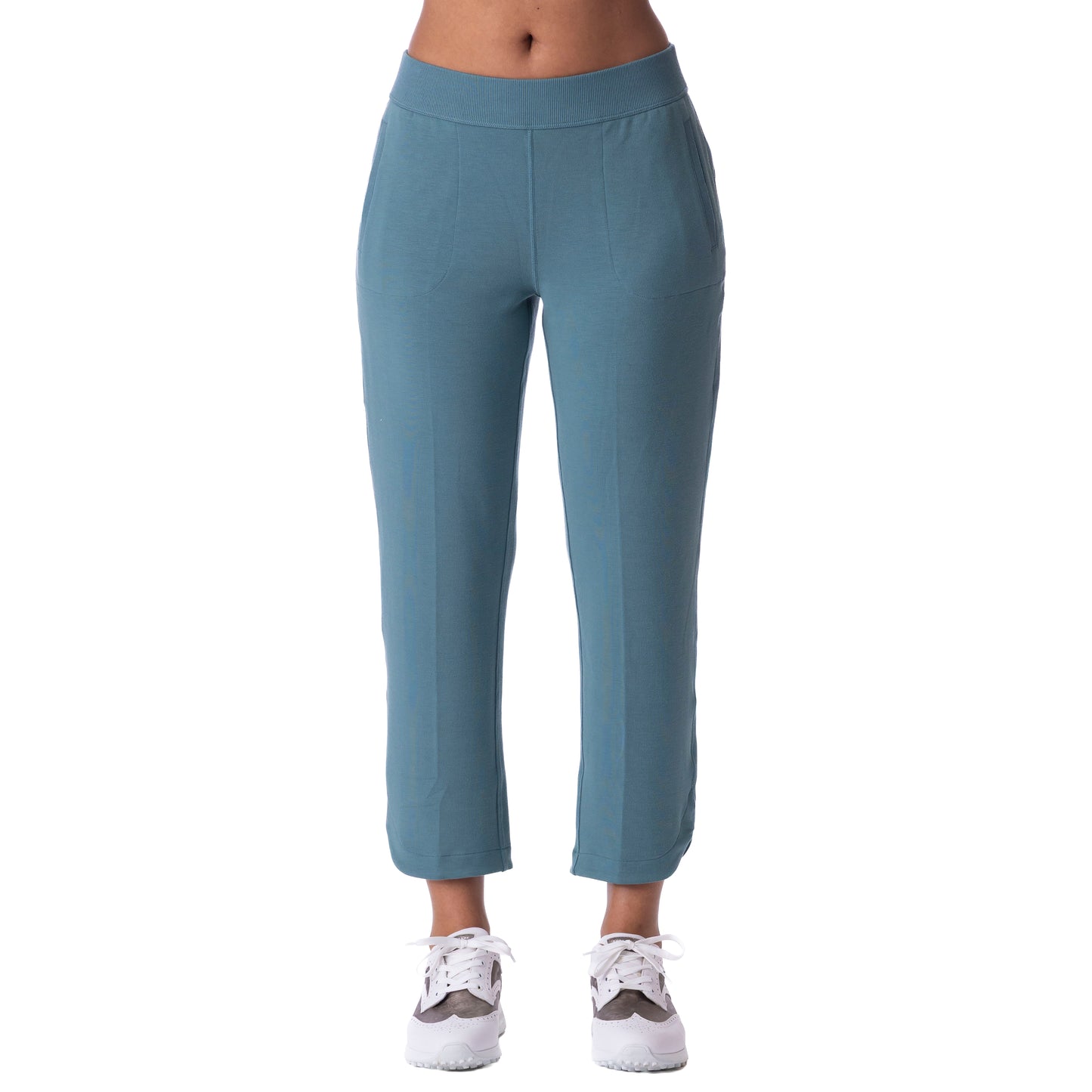 Sueded Blissful Knit Straight Crop Pant