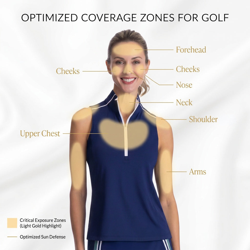Areas in need of the most sun protection - optimized coverage zone guide